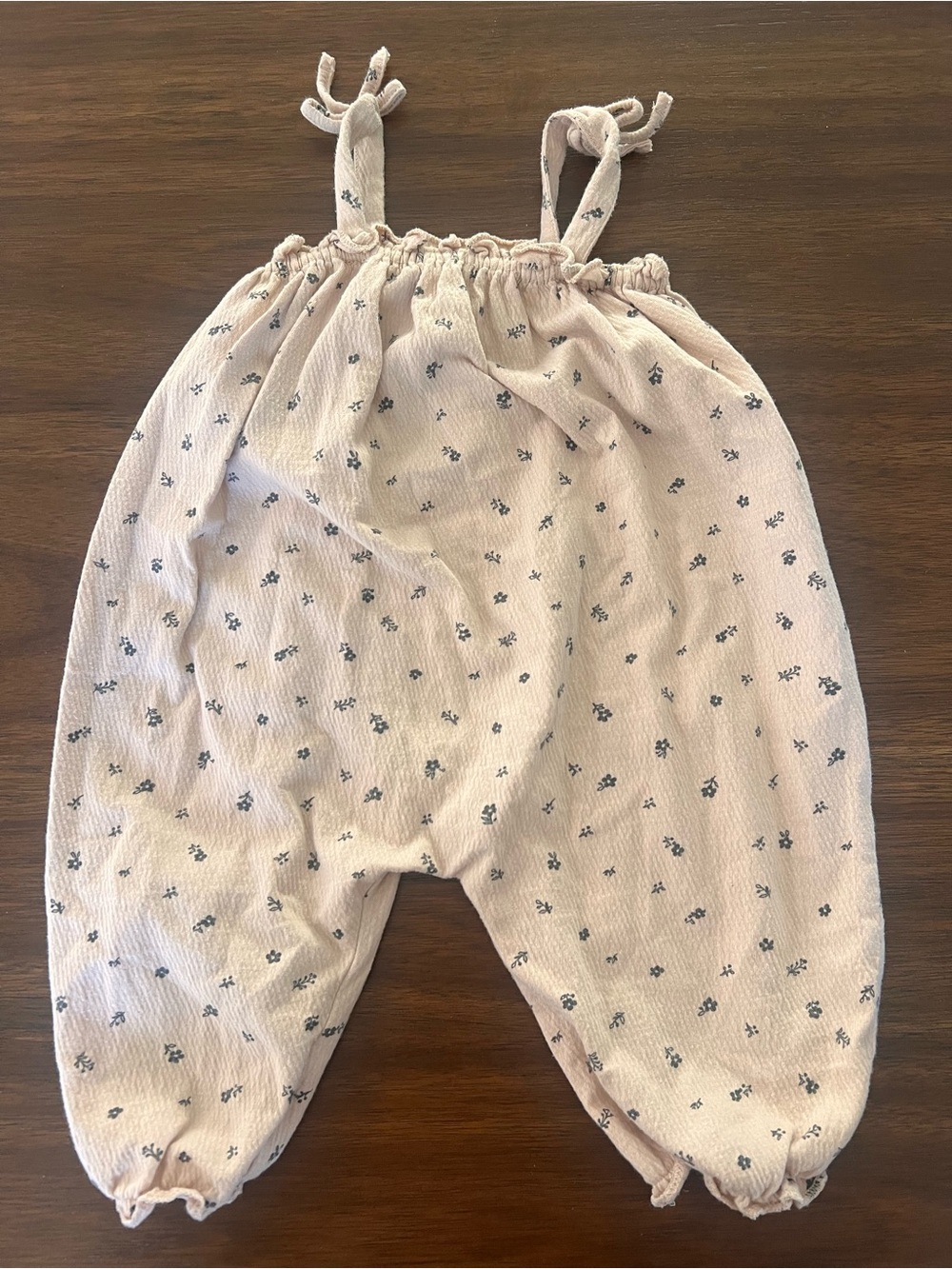 H&M Pale Pink Floral Romper Pants